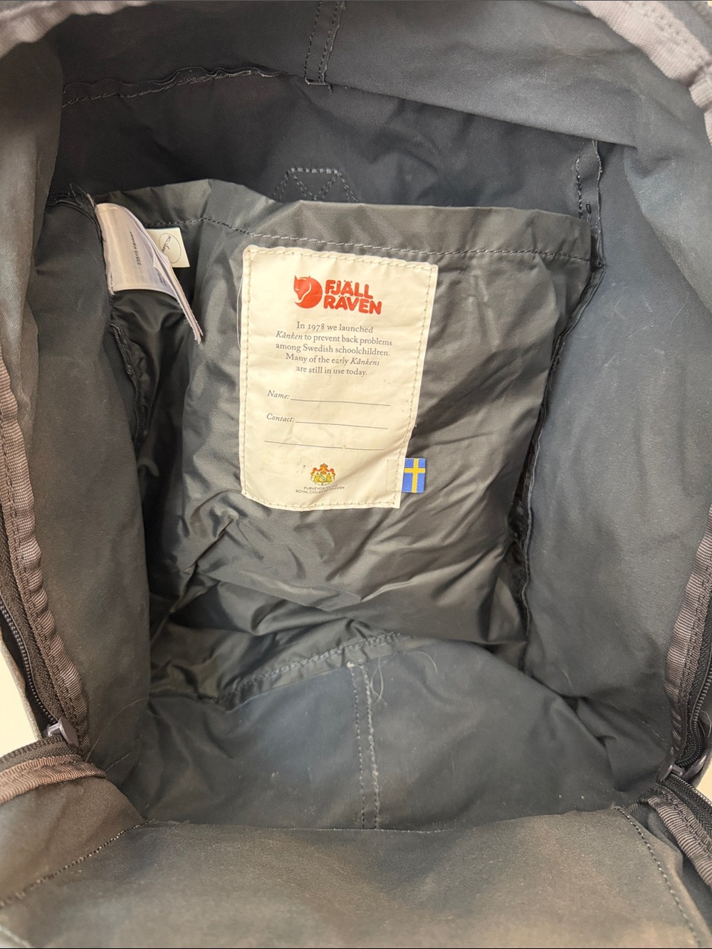 Fjällräven Kånken Navy Backpack Tote -l - Picture 6 of 6